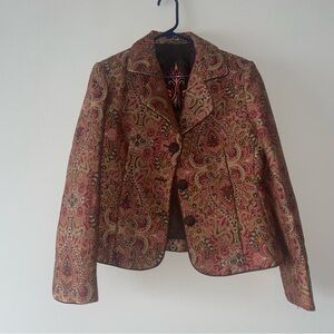 Hanna and Gracie Elegant Paisley Jacquard Women's Blazer
